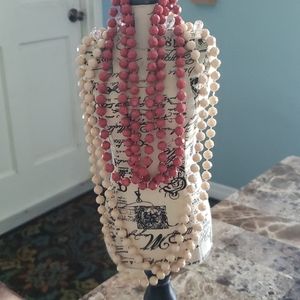 Set of 2 long beaded necklaces